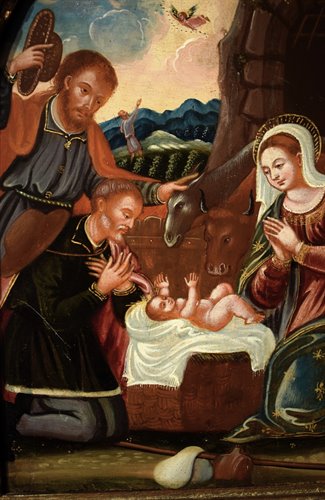   "Adoration of the shepherds"   Tabernacle frame  